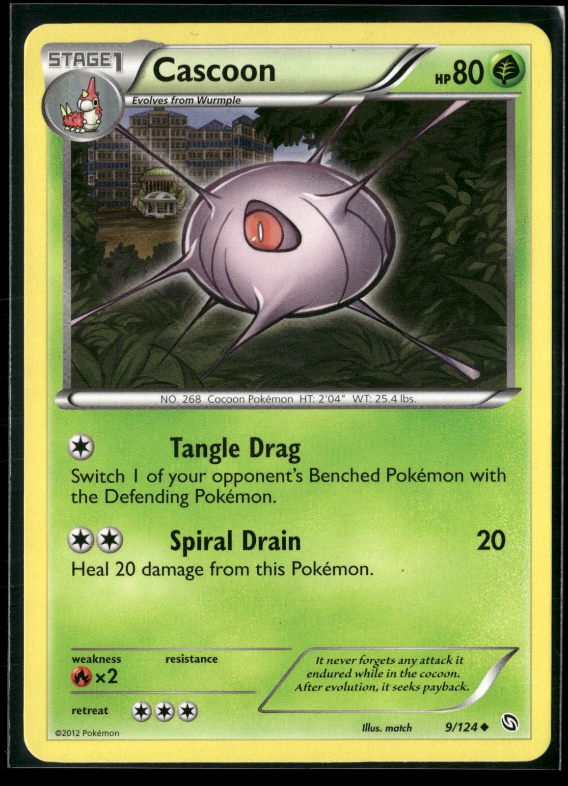 Cascoon 9/124 Uncommon Dragons Exalted Pokemon Near Mint