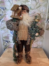 Vintage Woodland / Rustic Country Santa Claus Old World Woodsman