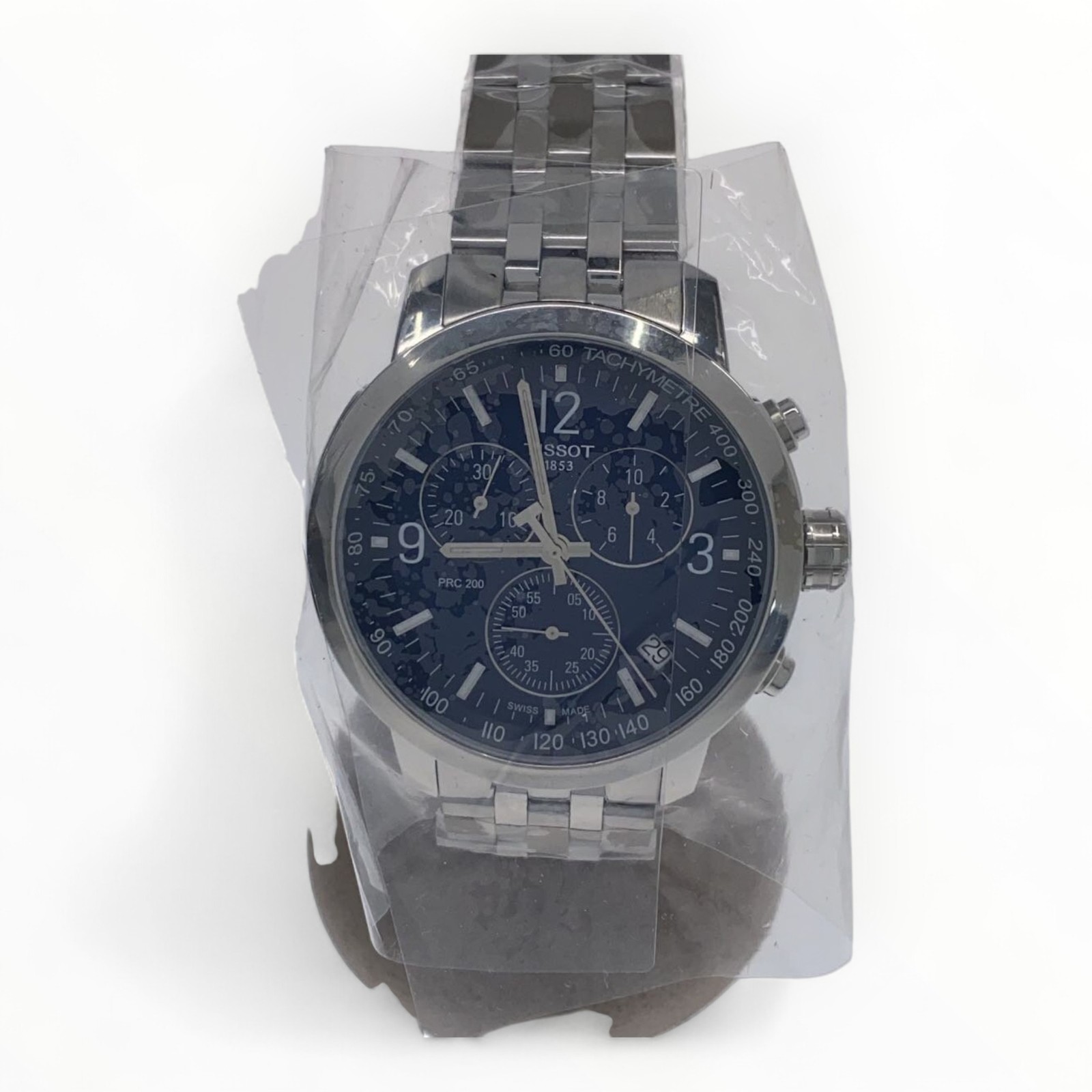 TISSOT Men's Navy Silver Quartz Watch T114417A 1.93