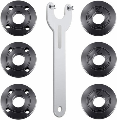 7PCS Angle Grinder Nut Angle Grinder Wrench Kit 5/8-11 Flange Metal Lock Nut for