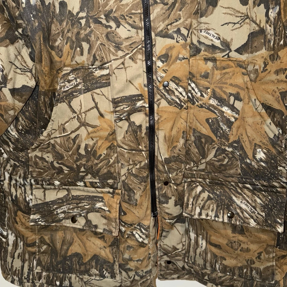 Walls USA 双面 Realtree Camo Blaze 橙色狩猎夹克 XL 线领 — 第 2/4 张图片