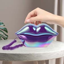 Retro Landline Phone Novelty Telephone Phones for Home Charming Lip Decoration