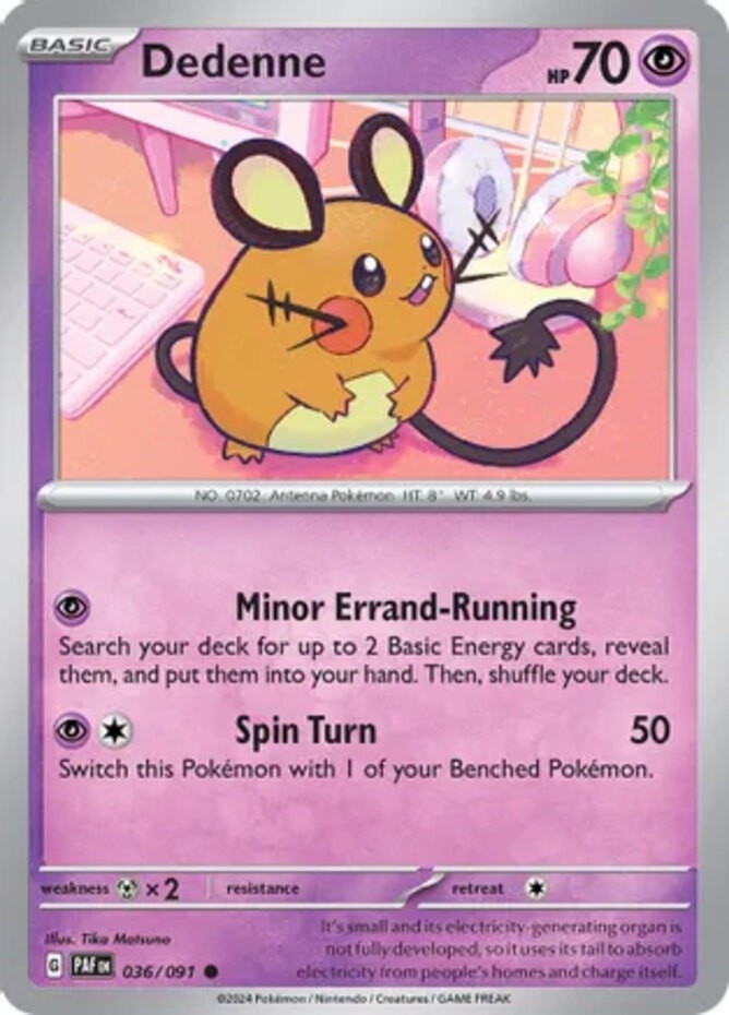 Dedenne - 036/091 - Common - Near Mint