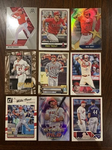 Mike Trout Baseball Card Lot (9) LA Angels
