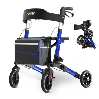 Rollator Walkers for Seniors with Seat, Rollator Walker with Seat and Brakes,...