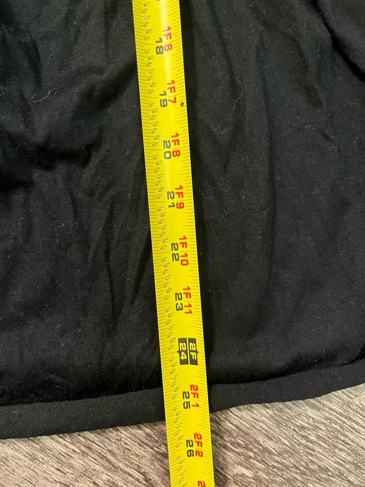 Xhilaration Black Stretch Babydoll Top Women’s Size XL Short Sleeve Scoop Neck - Image 4 of 4