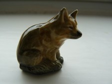 Vintage Wade Whimsy wolf ornament c1970-80s H:1.5"/4cm