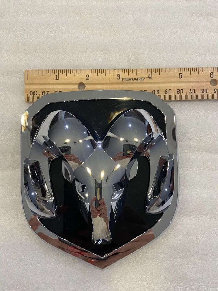 For 2013-2018 RAM 1500 2500 3500 Front Grille Ram Head Grill Emblem Badge Chrome - Image 3 of 4