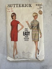 Vintage 1960 s Butterick 4430 Mod Raglan Sleeve Slim Dress Pattern 18 Bust 38