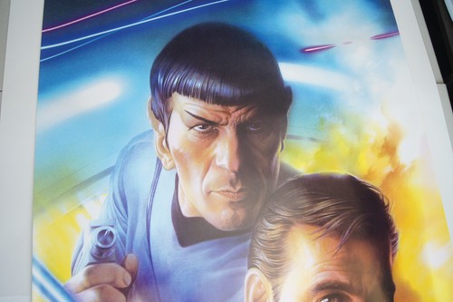 Star Trek 1999 Poster 36" x 24" '98 Tsuneo Sanda Captain Kirk + Spock Limited Ed - Picture 3 of 9