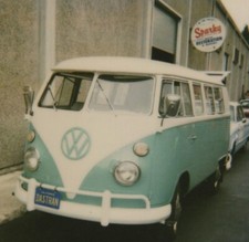 Two-tone Vw Bus Split Window Polaroid At Sparky Restoration