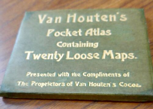 Antique map, Van Houten&#039;s Pocket Atlas, c.1896