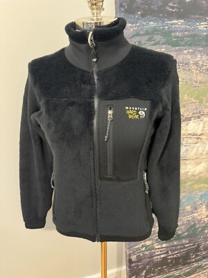 Mountain Hardwear Monkey Fleece Full Zip Womens S/P Black Teddy Pile Sherpa
