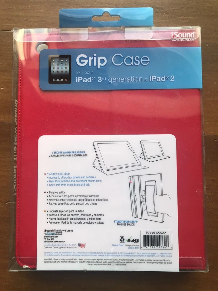 *NEW* iSound Grip Case for iPad 3rd Generation & iPad 2 Red - Image 3 of 3