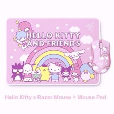 Razer x Sanrio Hello Kitty  DeathAdder Goliathus Mouse and Mouse Pad Combo