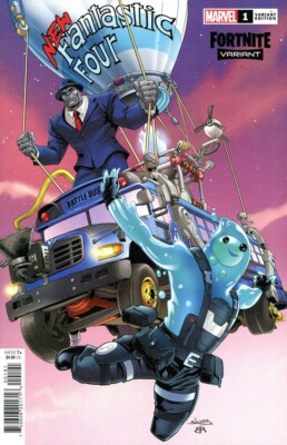 Marvel Comics  New Fantastic Four  #1 (2022) Fortnite Variant Cover