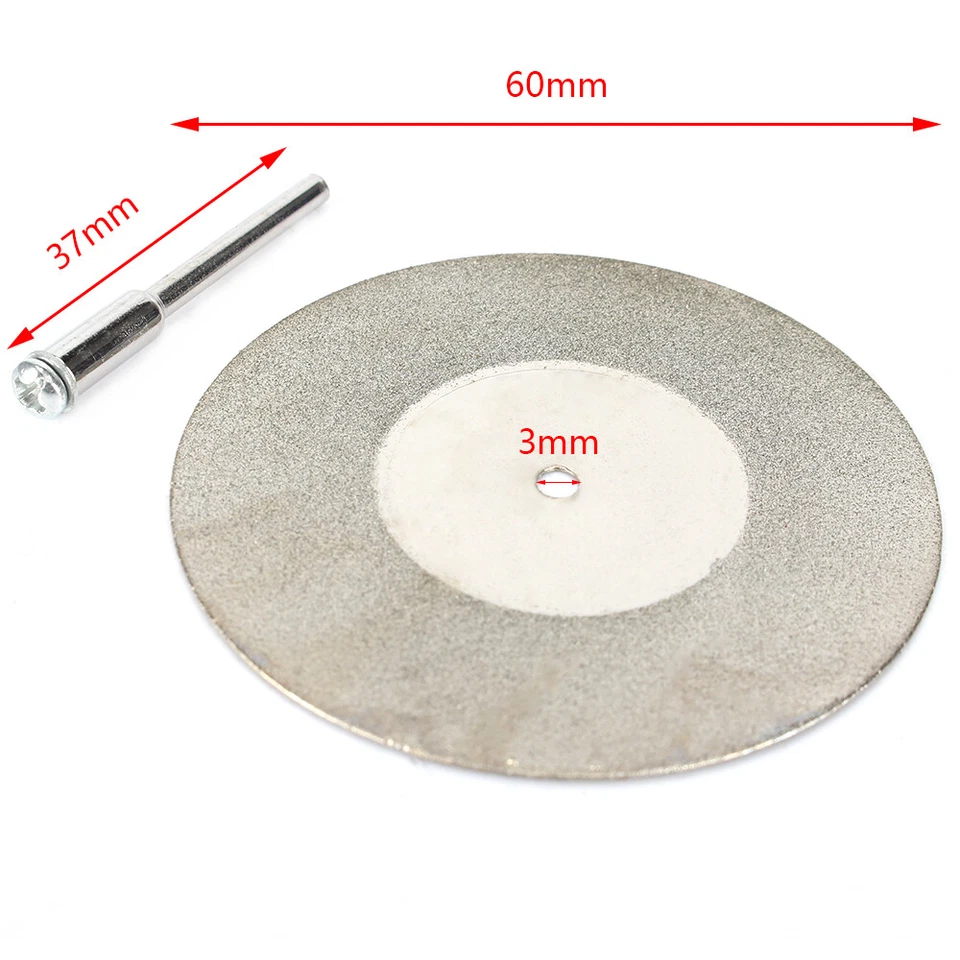 5Pcs Mini Diamond Cutting Discs Saw Blade with 5Pcs Mandrel for Rotary Tool - Image 2 of 4