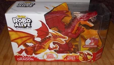 Robo Alive Fire Breathing Dragon Robotic Pet Figure [Red] New NIB