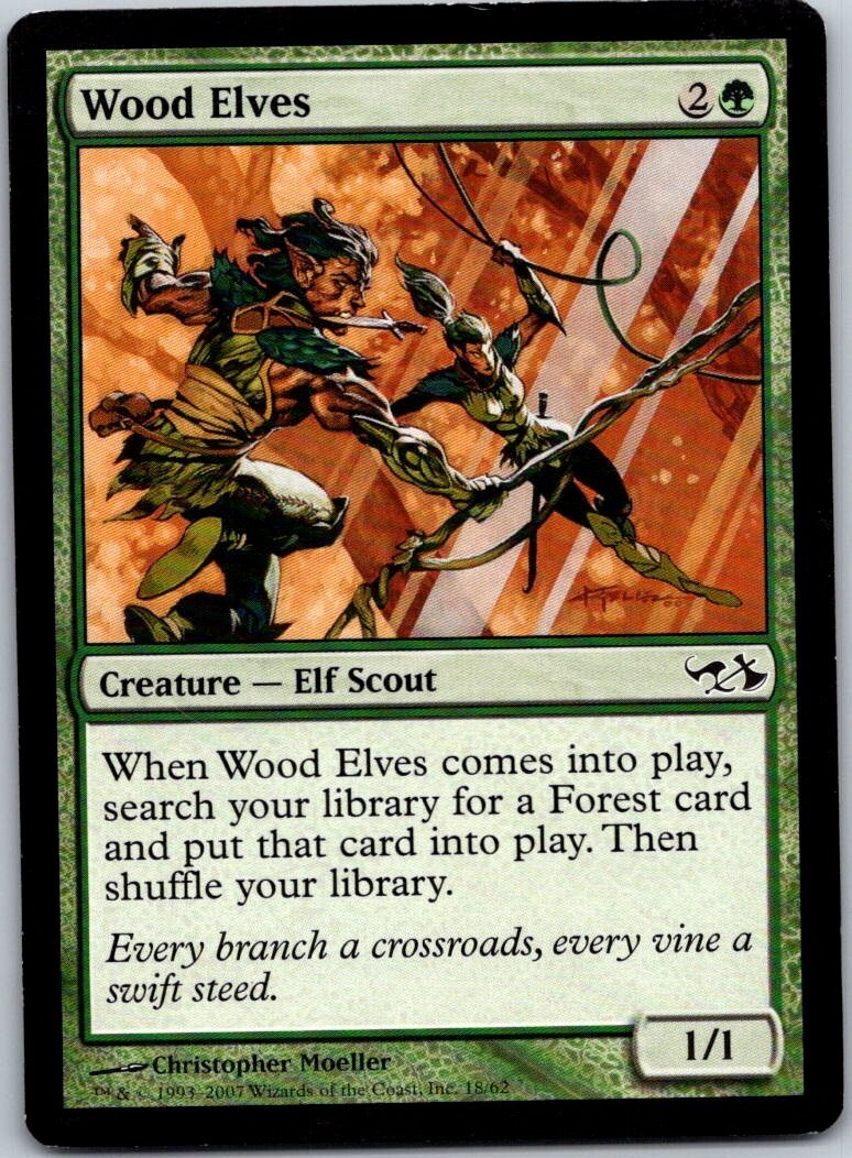 mtg cards like wood elves Eclipsed Elf | Lorwyn Eclipsed Variants | Standard then shuffle. Magic the Gathering Wood Elves