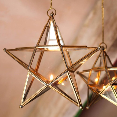 Candelabro Star Tealight Hecho a Mano Adorno Regalo Namaste Reciclado - Imagen 4 de 7
