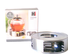 Edelstahl St&ouml;vchen inkl. Teelichthalter Kaffee Tee W&auml;rmer W&auml;rmeplatte 15,5 cm