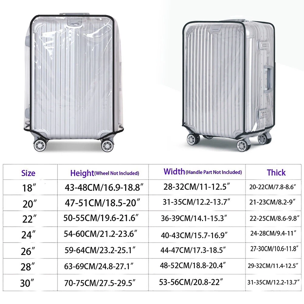 Transparent PVC Travel Luggage Protector Suitcase Cover Dust Rain Washable Bags