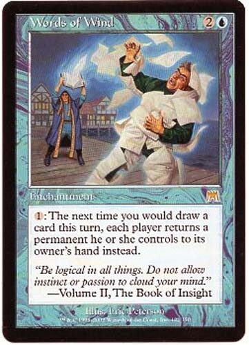WORDS OF WIND X1 MAGIC MTG ONSLAUGHT EXCELLENT (EX) 2002 - Picture 1 of 2