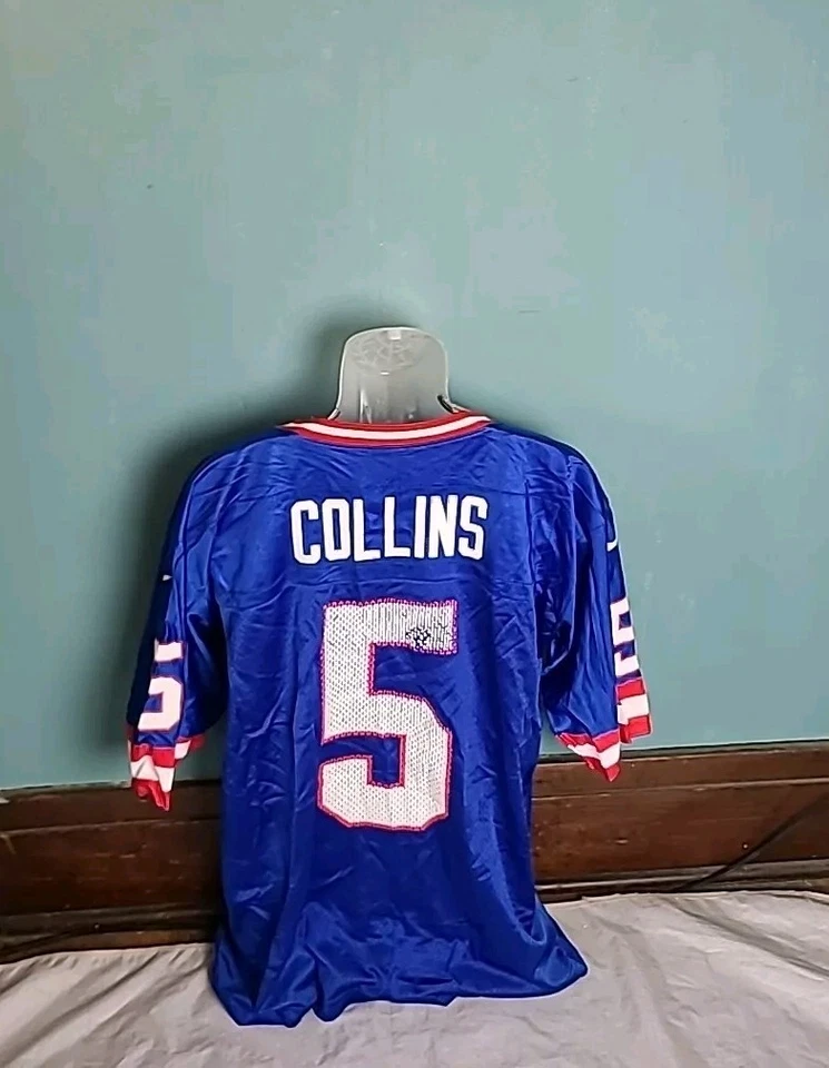 Camiseta de nailon Nike NY Giants NFL para hombre talla mediana malla vintage Kerry Collins #5 Foto 3 de 4