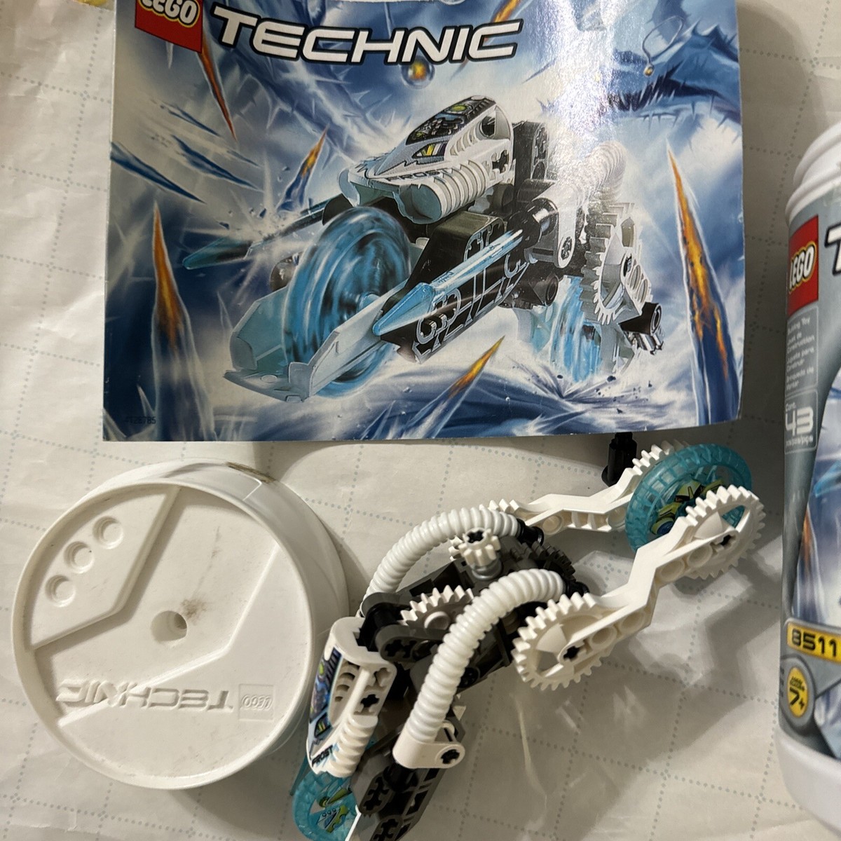 LEGO Technic Frost White Roboriders (2000) Toy Vehicle Set 8511 As