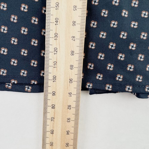 Johnny Bigg Bern Print Stretch Shirt Button-Up Long Sleeve Regular Fit Navy 8XL - Picture 10 of 10