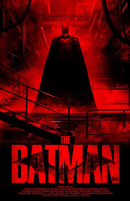 AA4507 The Batman Film By Matt Reeves 2022 Black Movie Poster 11x17