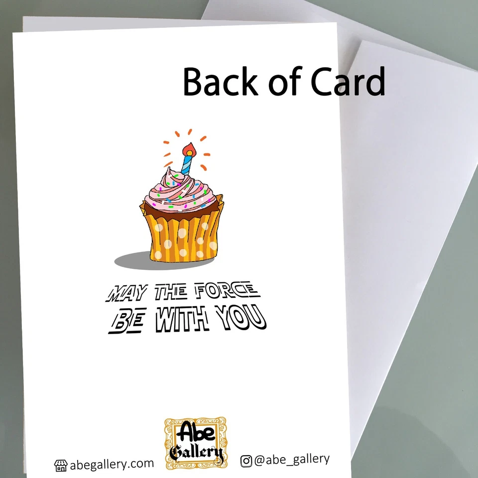 Baby Yoda Birthday Card - Star Wars Mandalorian, Funny Birthday Card Boys Fans - Image 3 of 3