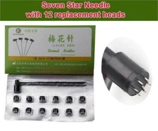 7-Star Pipe Plum Blossom Bullet Dermal Seven Star Needle,w/ 12 replacement heads