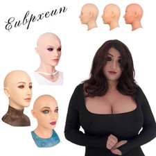 Female Mask Headwear Realistic Silicone Face Masks for Crossdresser Drag Queen