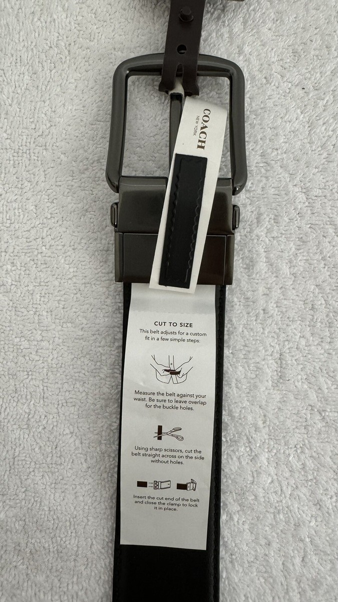 新品未使用 coach F55157 コーチ リバーシブルベルト Coach Wide Harness Signature Leather Reversible Belt F55157