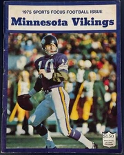 1975 MINNESOTA VIKINGS FOOTBALL SPORTS FOCUS YEARBOOK PROSPECTUS FRAN TARKENTON