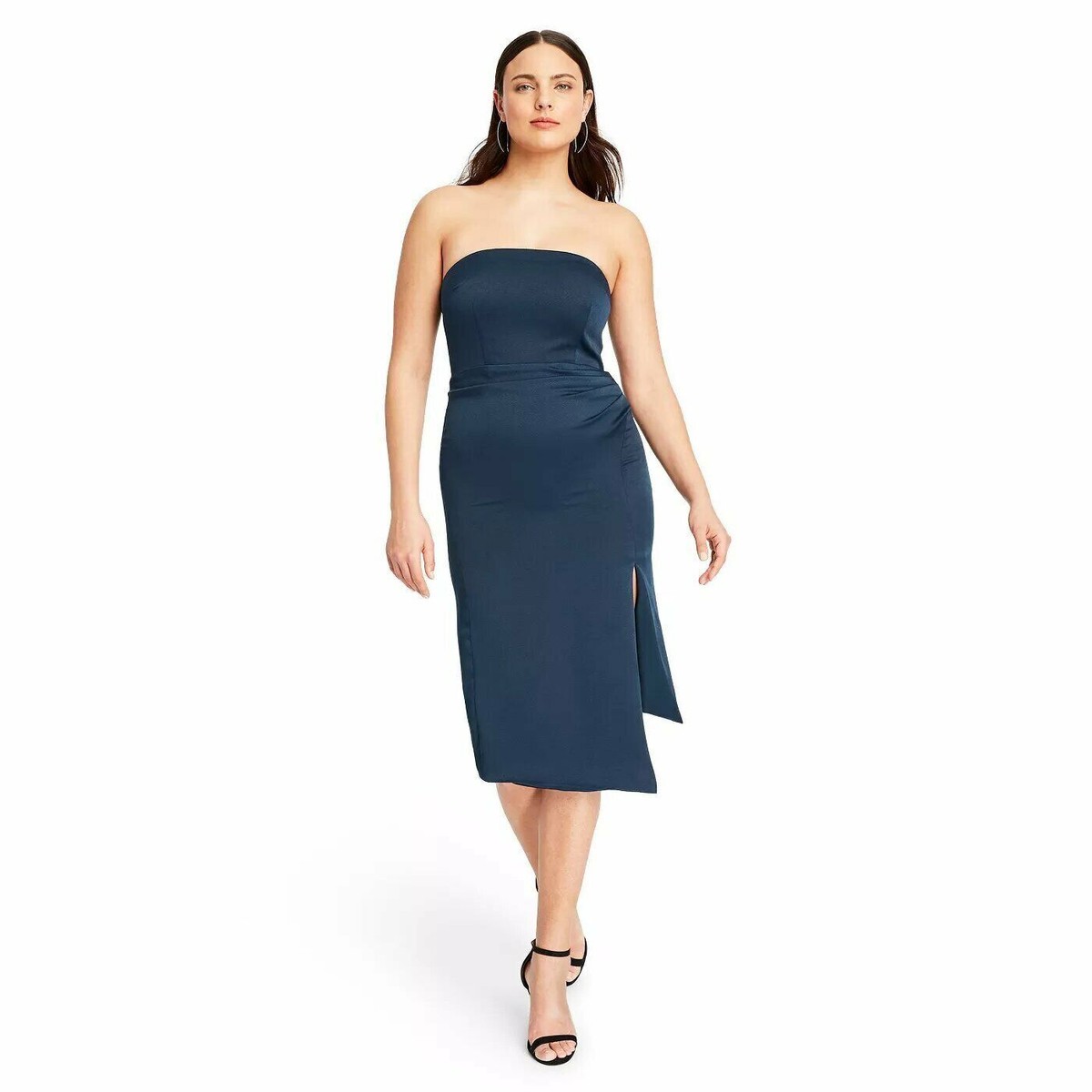 white bodycon midi dress plus size Ro & de Tube Top - gold The ribbed knit fabric Classic Wedding Party with dress_type_Club Dress Χρώμα:Αζάλεα