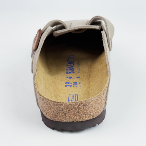 Birkenstock Boston Taupe Soft Footbed Suede Leather Women's and Men's shoes - Picture 9 of 12