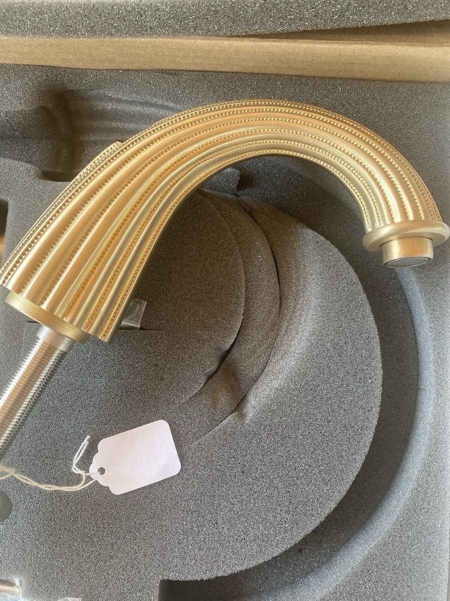 California Faucets Solana Widespread Faucet Satin Brass PVD 5002 With  ZeroDrain | eBay