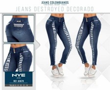 NYE JEANS COLOMBIANOS COLOMBIAN PUSH UP BLUE LEVANTA COLA BUTT LIFT 3  5