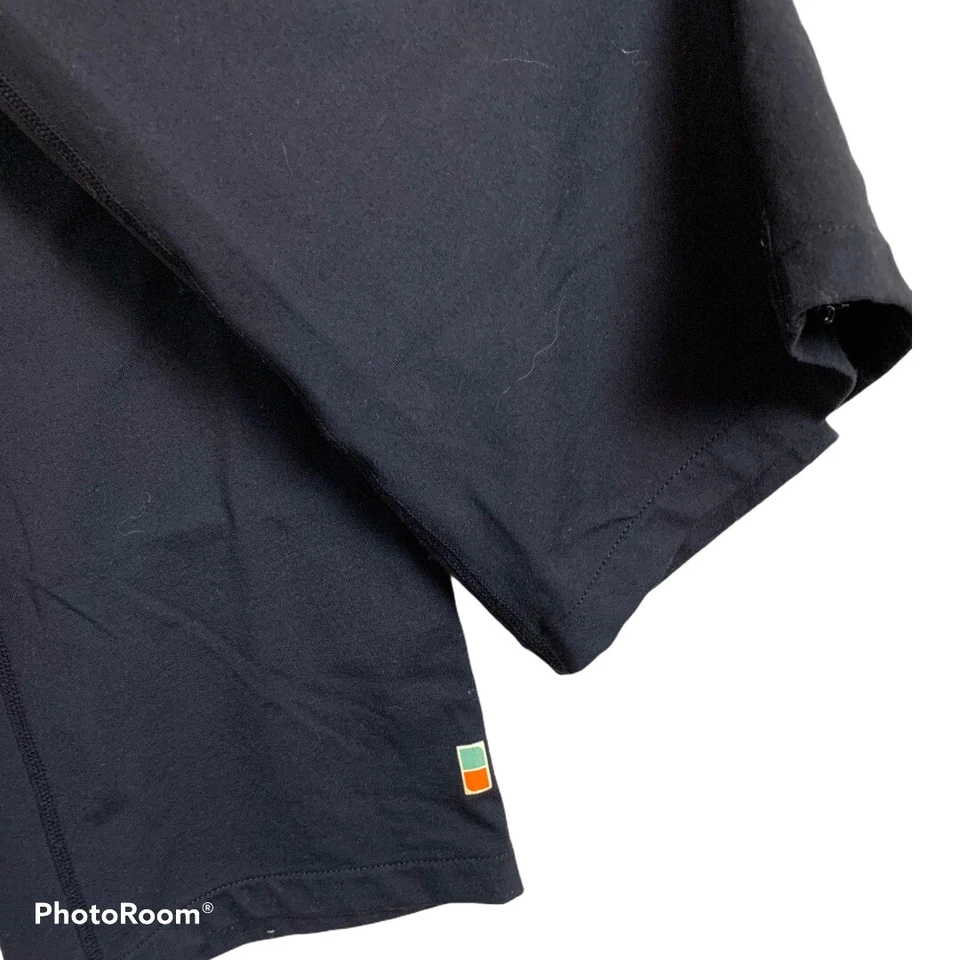 Pantalones Lucy Active negros dobladillo dividido yoga pierna recta tiro bajo Foto 2 de 4