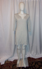 GAP Women's Gray & White Striped Short Casual Dress SIZE S