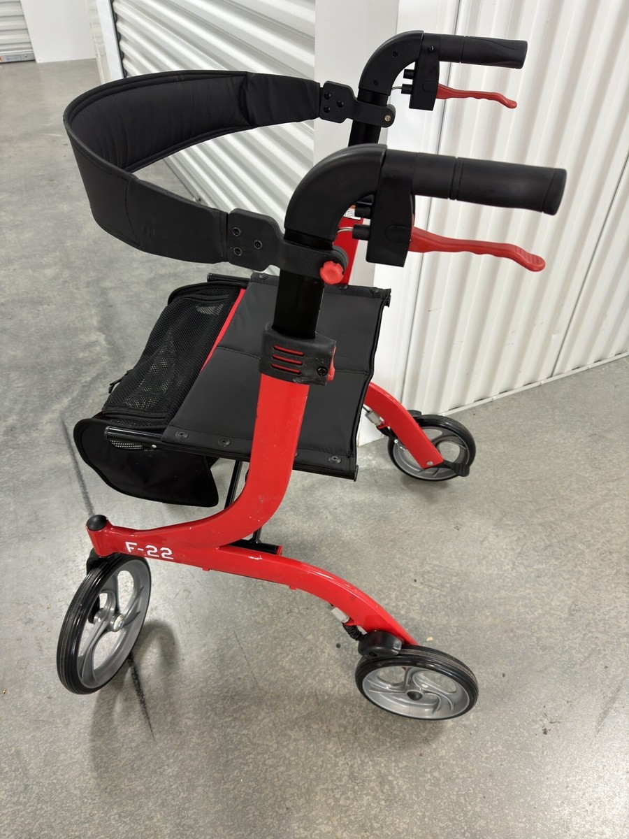 Eagle Series By Drive Medical F-22 Walker Rollator Red 