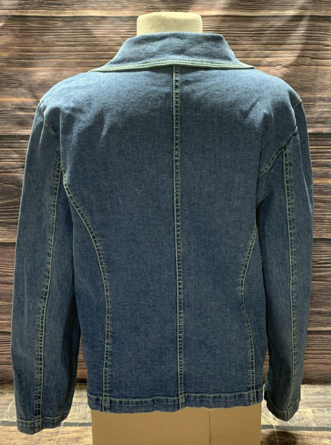 Patchington Denim Jacket Light Weight Gemmed Butt… - image 2