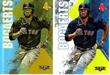 XANDER BOGAERTS 2019 TOPPS FIRE GOLD MINTED & BASE CARD 133 BOSTON RED SOX
