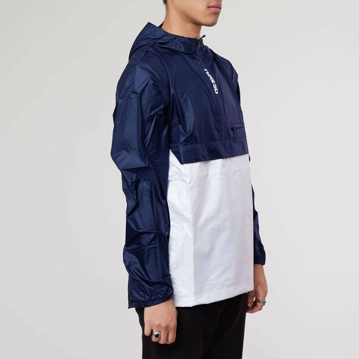 NWT Nike Mens SB Packable Anorak Obsidian / White 860265-475 Sz L