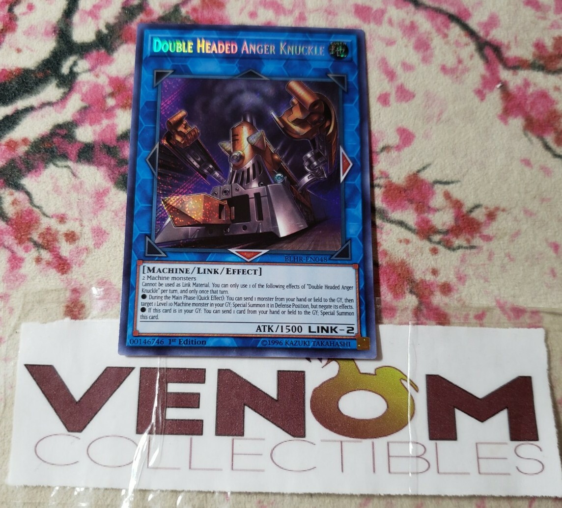 ugandan knuckles yugioh card 1x (M/NM) Double Headed Anger Knuckle BLHR-EN048 Secret Rare 1st Edition  YuGiOh