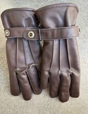 Guanti invernali da uomo in pelle termica foderata Café Racer Vera Pelle,Tg S