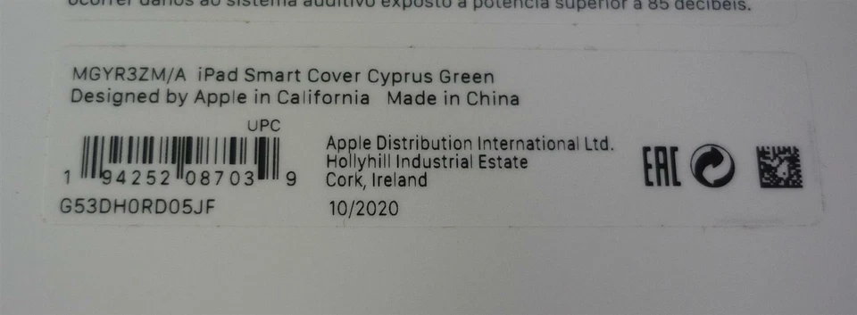 Genuine Apple iPad 7, 8 & 9 (7th, 8th & 9th Gen) Smart Cover - Cyprus Green New - image 4 of 4