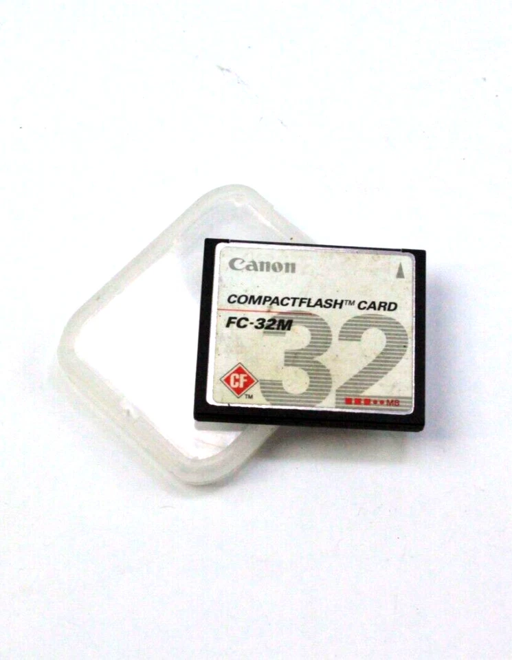 Canon Compactflash Memory Card FC-32M 32MB Camera 2004 Tested Working w/ Case - Image 3 of 4